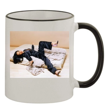 Aaliyah 11oz Colored Rim & Handle Mug