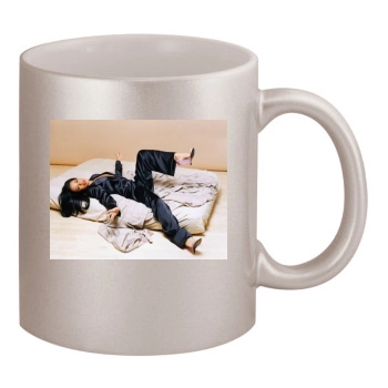 Aaliyah 11oz Metallic Silver Mug