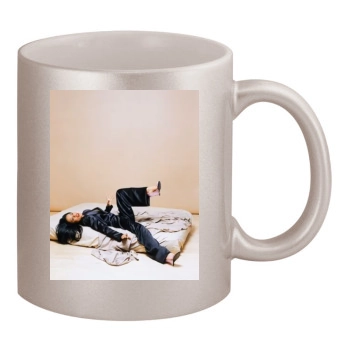 Aaliyah 11oz Metallic Silver Mug