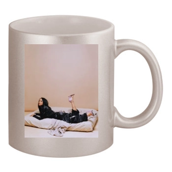 Aaliyah 11oz Metallic Silver Mug