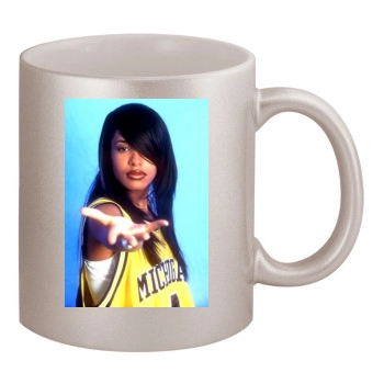 Aaliyah 11oz Metallic Silver Mug