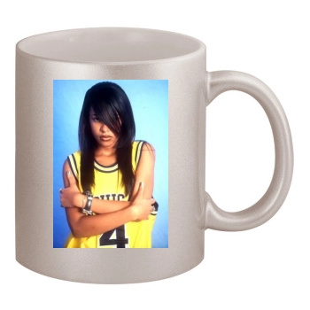 Aaliyah 11oz Metallic Silver Mug