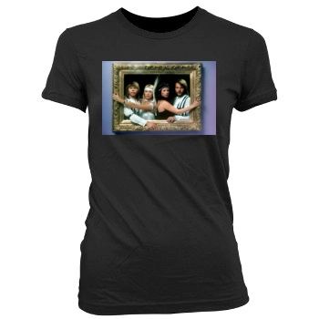 ABBA Women's Junior Cut Crewneck T-Shirt