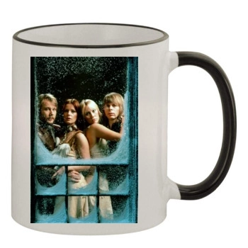 ABBA 11oz Colored Rim & Handle Mug