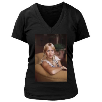 ABBA Women's Deep V-Neck TShirt