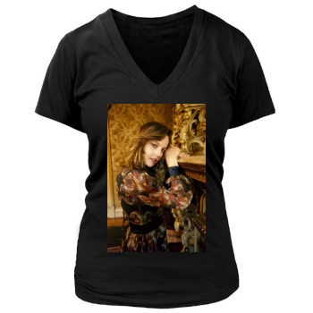 Abbie Cornish Women's Deep V-Neck TShirt