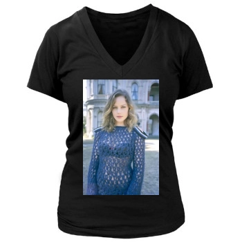 Abbie Cornish Women's Deep V-Neck TShirt