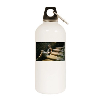 Abbie Cornish White Water Bottle With Carabiner