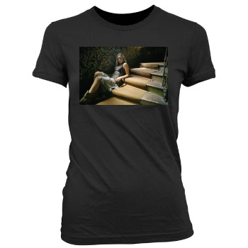 Abbie Cornish Women's Junior Cut Crewneck T-Shirt