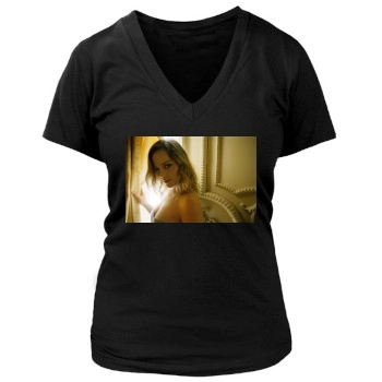 Abbie Cornish Women's Deep V-Neck TShirt