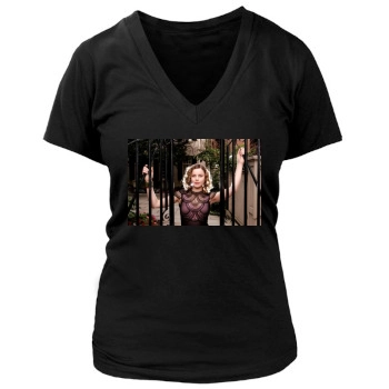 Abbie Cornish Women's Deep V-Neck TShirt