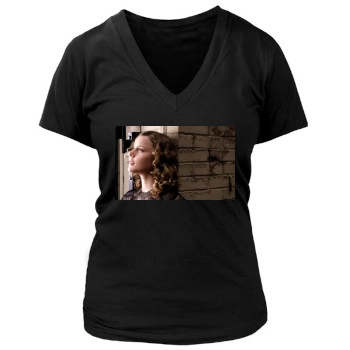 Abbie Cornish Women's Deep V-Neck TShirt