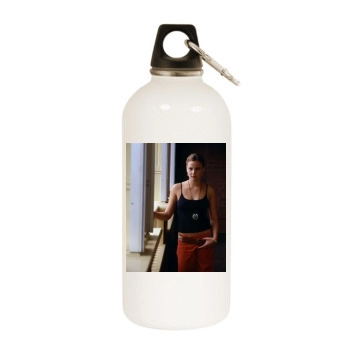 Abbie Cornish White Water Bottle With Carabiner