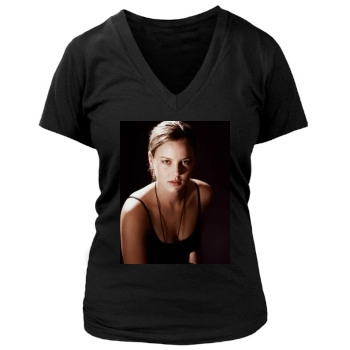 Abbie Cornish Women's Deep V-Neck TShirt