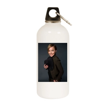 Abbie Cornish White Water Bottle With Carabiner