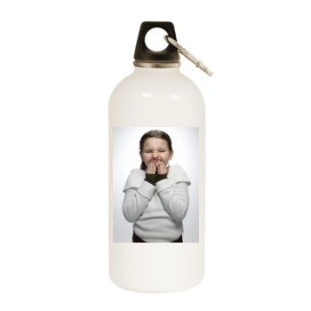 Abigail Breslin White Water Bottle With Carabiner