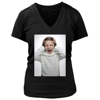 Abigail Breslin Women's Deep V-Neck TShirt