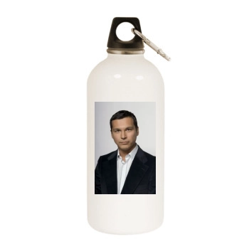 Adam Beach White Water Bottle With Carabiner