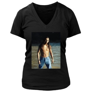 Adam Beach Women's Deep V-Neck TShirt