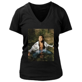 Adam Beach Women's Deep V-Neck TShirt