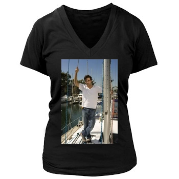 Adrian Pasdar Women's Deep V-Neck TShirt