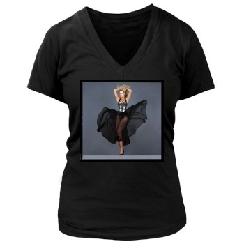 Adriana Karembeu Women's Deep V-Neck TShirt