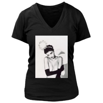 Adriana Lima Women's Deep V-Neck TShirt