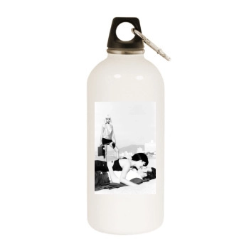 Adriana Lima White Water Bottle With Carabiner