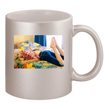 Adriana Lima 11oz Metallic Silver Mug