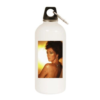 Adrianne Curry White Water Bottle With Carabiner