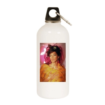 Adrianne Curry White Water Bottle With Carabiner