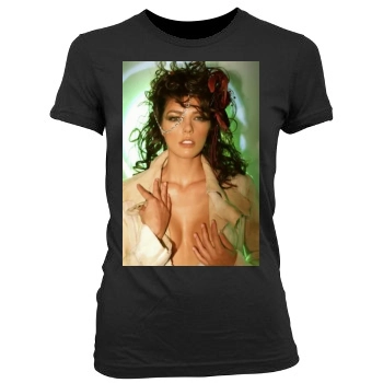 Adrianne Curry Women's Junior Cut Crewneck T-Shirt