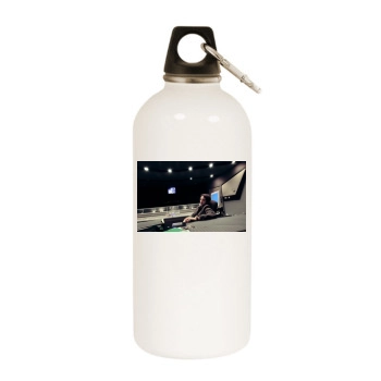 Adrien Brody White Water Bottle With Carabiner