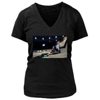 Adrien Brody Women's Deep V-Neck TShirt