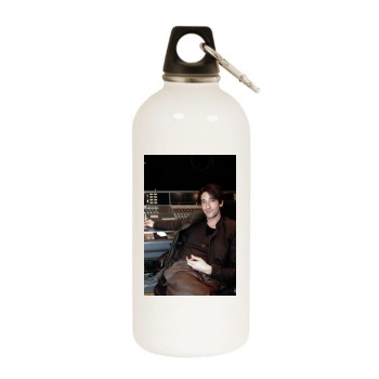 Adrien Brody White Water Bottle With Carabiner