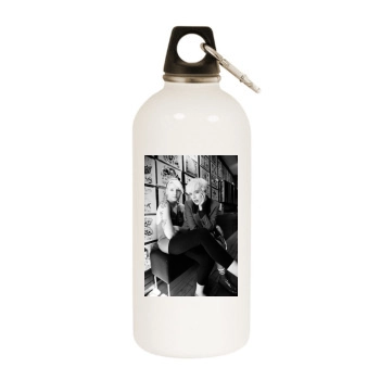 Agyness Deyn White Water Bottle With Carabiner