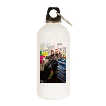 Agyness Deyn White Water Bottle With Carabiner