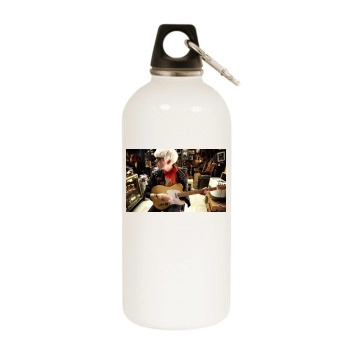 Agyness Deyn White Water Bottle With Carabiner