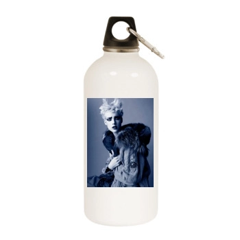 Agyness Deyn White Water Bottle With Carabiner