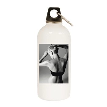 Agyness Deyn White Water Bottle With Carabiner