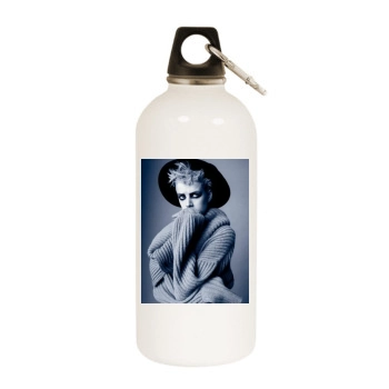 Agyness Deyn White Water Bottle With Carabiner