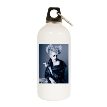 Agyness Deyn White Water Bottle With Carabiner