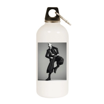 Agyness Deyn White Water Bottle With Carabiner