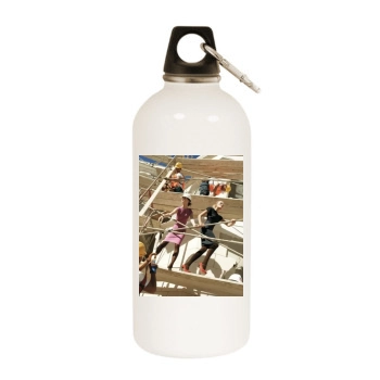 Agyness Deyn White Water Bottle With Carabiner