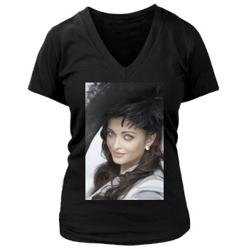 Aishwarya Rai Women's Deep V-Neck TShirt