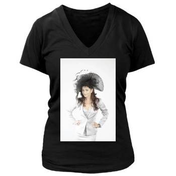 Aishwarya Rai Women's Deep V-Neck TShirt