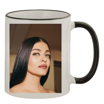 Aishwarya Rai 11oz Colored Rim & Handle Mug