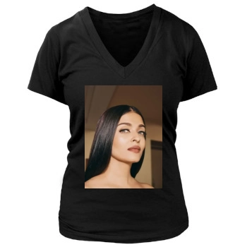 Aishwarya Rai Women's Deep V-Neck TShirt