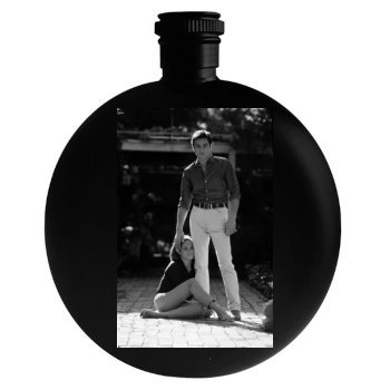 Alain Delon Round Flask