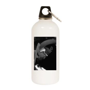 Alain Delon White Water Bottle With Carabiner